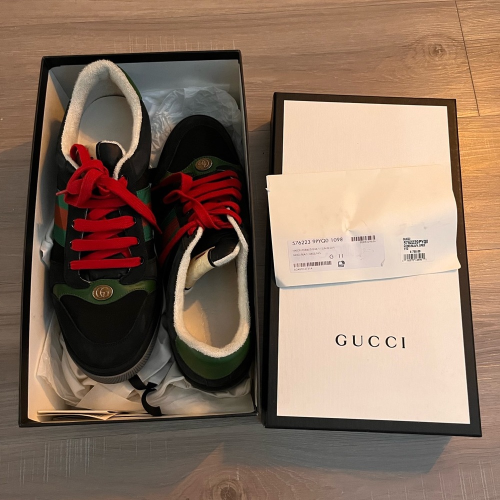 Black Gucci sneakers